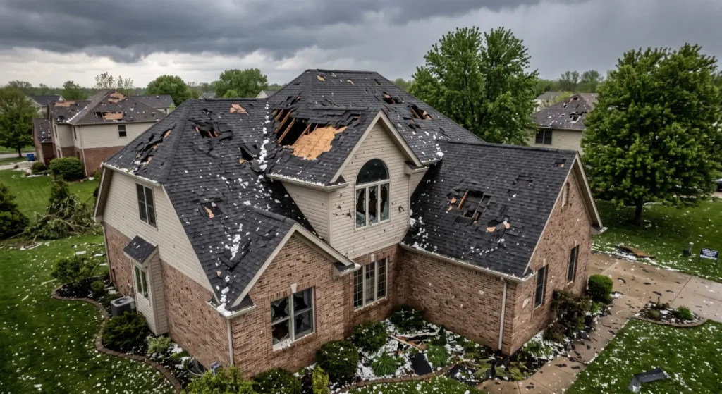Hail roof damage Lexington KY