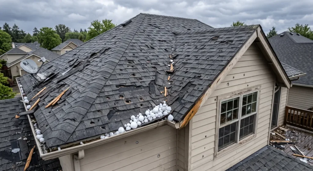 Hail damage roof inspection Lexington KY